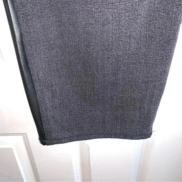 Abercrombie & Fitch Ankle Straight Ultra High Rise Vegan Leather Denim 37 24W - Picture 9 of 14